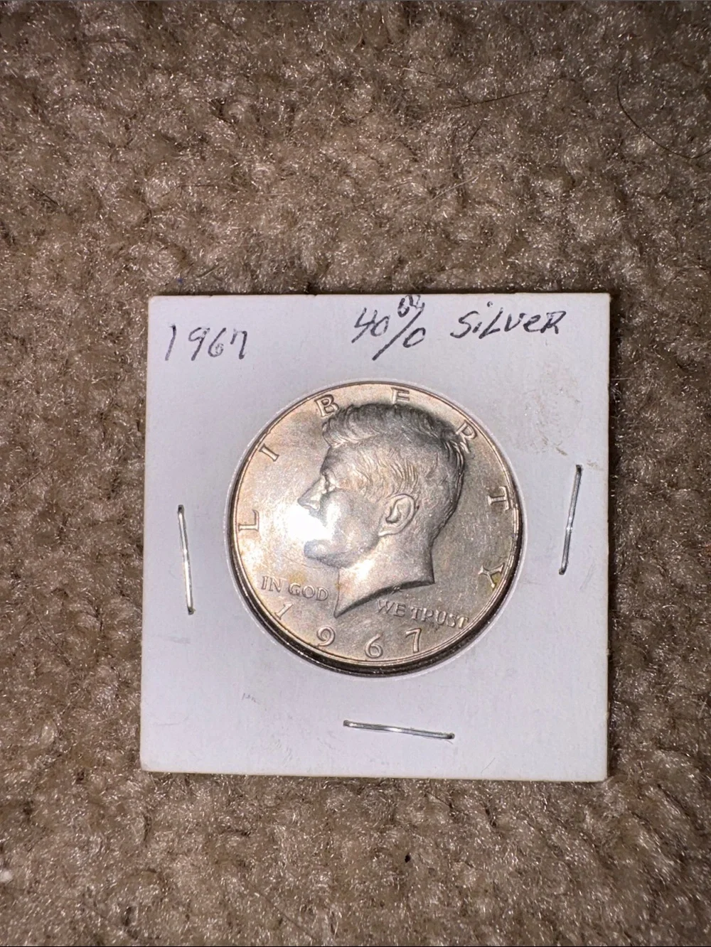 1967 Kennedy Half Dollar 40% Silver Coin - Silver